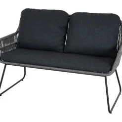 Essgruppen*SIENA GARDEN Gartenmöbelset Silva Gartentisch + 2x Kansas Dining Sessel + 2-Sitzer Dining Bank