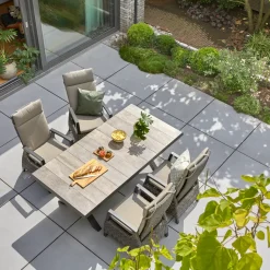 Essgruppen*SIENA GARDEN Gartenmöbelset Sincro Ausziehtisch + 4x Corido Move Gartensessel