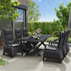 Essgruppen*SIENA GARDEN Gartenmöbelset Sincro Ausziehtisch + 6x Corido Move Gartensessel