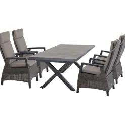 Essgruppen*SIENA GARDEN Gartenmöbelset Sincro Ausziehtisch + 4x Corido Move Gartensessel