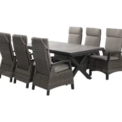 Essgruppen*SIENA GARDEN Gartenmöbelset Sincro Ausziehtisch + 6x Corido Move Gartensessel