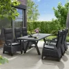 Essgruppen*SIENA GARDEN Gartenmöbelset Tirana Ausziehtisch + 6x Corido Move Gartensessel