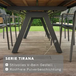 Essgruppen*SIENA GARDEN Gartenmöbelset Tirana Ausziehtisch + 6x Corido Move Gartensessel