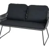 Loungemöbel | Gartenbänke*SIENA GARDEN Kansas Bank | 2-Sitzer | Rattangeflecht dunkelgrau