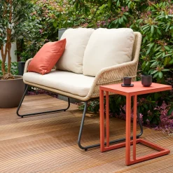 Loungemöbel | Gartenbänke*SIENA GARDEN Kansas Bank | 2-Sitzer | Rattangeflecht taupe