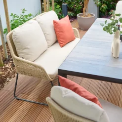Loungemöbel | Gartenbänke*SIENA GARDEN Kansas Bank | 2-Sitzer | Rattangeflecht taupe