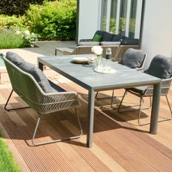 Loungemöbel | Gartenbänke*SIENA GARDEN Kansas Bank | 2-Sitzer | Rattangeflecht dunkelgrau