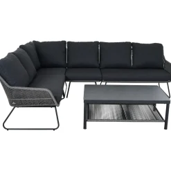 Loungemöbel | Loungesets*SIENA GARDEN Kansas Modul Mittelsofa | Rattangeflecht dunkelgrau