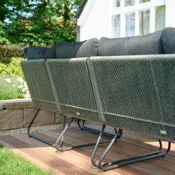 Loungemöbel | Loungesets*SIENA GARDEN Kansas Modul Mittelsofa | Rattangeflecht dunkelgrau
