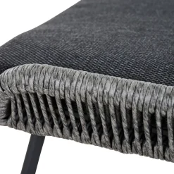 Loungemöbel | Loungesets*SIENA GARDEN Kansas Modul Ottoman | Rattangeflecht dunkelgrau