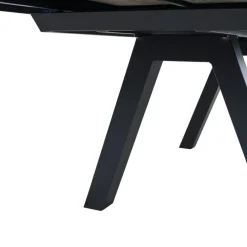 Ausziehtische*SIENA GARDEN Lindos Ausziehtisch | Keramik anthrazit mit Inlay aus Teakholz FSC® 100 %