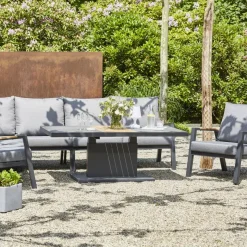 Loungemöbel*SIENA GARDEN Lindos Loungesessel | Aluminium matt anthrazit