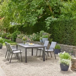 Stapelsessel*SIENA GARDEN London Stapelsessel | RANOTEX® schwarz-grau