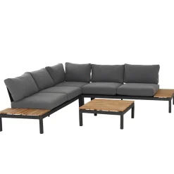 Loungesets*SIENA GARDEN Loungeset Alvida Loungetisch + 2x 2-Sitzer-Loungesofa + Modul Ecke