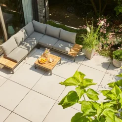 Loungesets*SIENA GARDEN Loungeset  Alvida Loungetisch + 2x 2-Sitzer-Loungesofa +  Modul Ecke
