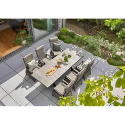 Loungesets*SIENA GARDEN Loungeset  Corido Lifttisch + 2x Move Gartensessel +  3-Sitzer-Loungesofa