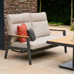 Loungesets*SIENA GARDEN Loungeset Talina Lifttisch + Cortina Loungesessel + 2-Sitzer Loungesofa + 3-Sitzer Loungesofa + Hocker