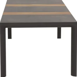 Esstische*SIENA GARDEN Lugano Gartentisch | Keramik anthrazit mit Inlay aus Teakholz FSC® 100 %