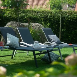 Gartenliegen*SIENA GARDEN Milos Rollliege | RANOTEX® schwarz-grau