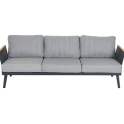 Wintergartenmöbel | Loungemöbel*SIENA GARDEN Preston Loungesofa | 3-Sitzer | Polyester blau-grau