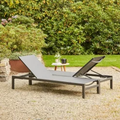 Gartenliegen*SIENA GARDEN Rimini Gartenliege | RANOTEX® schwarz-silber