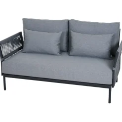 Loungemöbel*SIENA GARDEN Rock Loungesofa | 2-Sitzer | Rope hellgrau mix