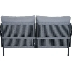 Loungemöbel*SIENA GARDEN Rock Loungesofa | 2-Sitzer | Rope hellgrau mix