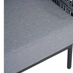 Loungemöbel*SIENA GARDEN Rock Loungesofa | 2-Sitzer | Rope hellgrau mix