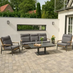 Wintergartenmöbel | Höhenverstellbare Tische*SIENA GARDEN Roma Lifttisch | gesinterter Stein dunkelgrau