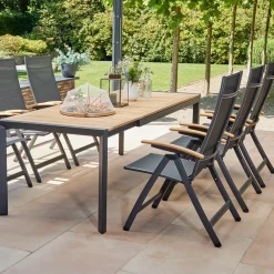 Klappsessel*SIENA GARDEN Savina XL Klappsessel | RANOTEX® schwarz-silber