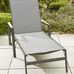 Gartenliegen*SIENA GARDEN Savona Gartenliege | RANOTEX® schwarz-silber