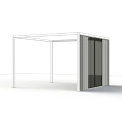 Schattenmanufaktur*SIENA GARDEN Schattenmanufaktur® Vorhang und Insektenschutz | silber | 300 x 210 cm