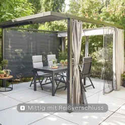 Schattenmanufaktur*SIENA GARDEN Schattenmanufaktur® Vorhang und Insektenschutz | anthrazit | 300 x 210 cm