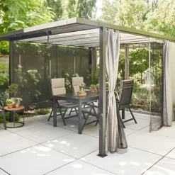 Schattenmanufaktur*SIENA GARDEN Schattenmanufaktur® Vorhang und Insektenschutz | anthrazit | 300 x 210 cm