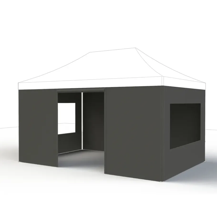 Pavillons*SIENA GARDEN Set-Seitenteile grau zu Allrounder Pavillon 3 x 4,5 m