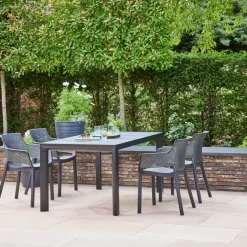 Esstische*SIENA GARDEN Silva Gartentisch | Keramik wood-grey