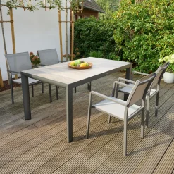 Wintergartenmöbel | Esstische*SIENA GARDEN Silva Gartentisch | Keramik washed-grey