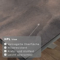 Ausziehtische*SIENA GARDEN Sincro Ausziehtisch | HPL titan