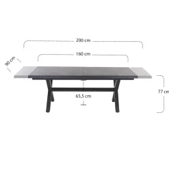 Ausziehtische*SIENA GARDEN Sincro Ausziehtisch | HPL ferro