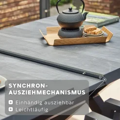 Ausziehtische | Wintergartenmöbel*SIENA GARDEN Sincro Ausziehtisch | Keramik washed-grey
