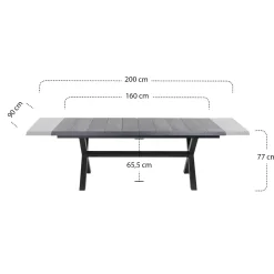 Ausziehtische*SIENA GARDEN Sincro Ausziehtisch | Keramik wood-grey