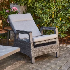 Loungemöbel*SIENA GARDEN Solea Loungesessel | Rattangeflecht nacht-blau