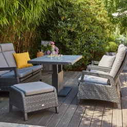 Loungemöbel*SIENA GARDEN Solea Loungesessel | Rattangeflecht nacht-blau
