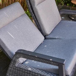 Loungemöbel*SIENA GARDEN Solea Move Loungesofa | 2-Sitzer | Rattangeflecht nacht-blau