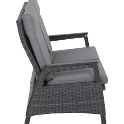 Loungemöbel*SIENA GARDEN Solea Move Loungesofa | 2-Sitzer | Rattangeflecht nacht-blau