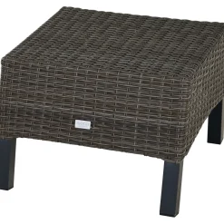 Gartenhocker*SIENA GARDEN Taranto Hocker | Rattangeflecht charcoal grey