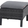 Gartenhocker*SIENA GARDEN Taranto Hocker | Rattangeflecht grau
