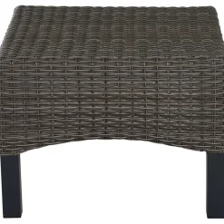 Gartenhocker*SIENA GARDEN Taranto Hocker | Rattangeflecht charcoal grey