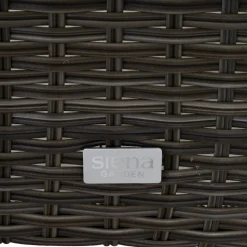 Gartenhocker*SIENA GARDEN Taranto Hocker | Rattangeflecht charcoal grey