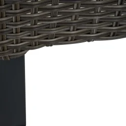 Gartenhocker*SIENA GARDEN Taranto Hocker | Rattangeflecht charcoal grey